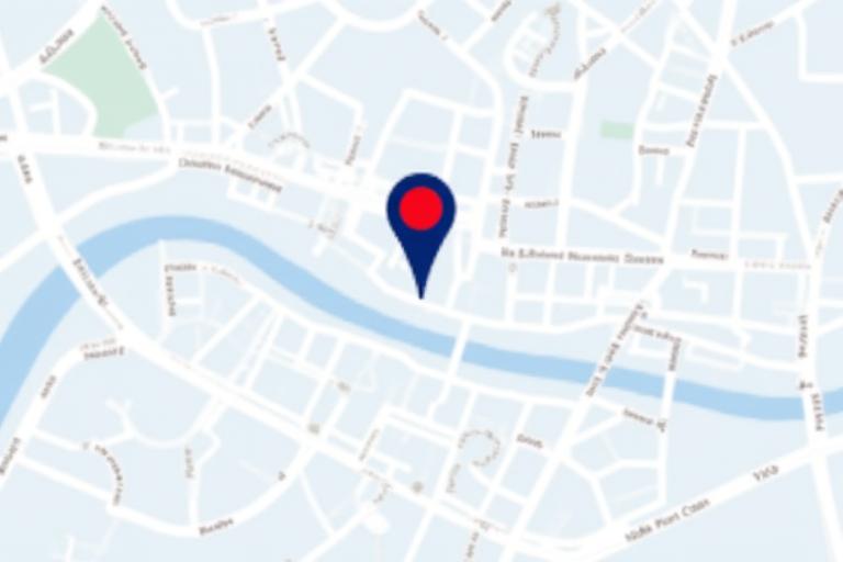 A map of London showing the location of Jubilee Path's office on Gresham Street.